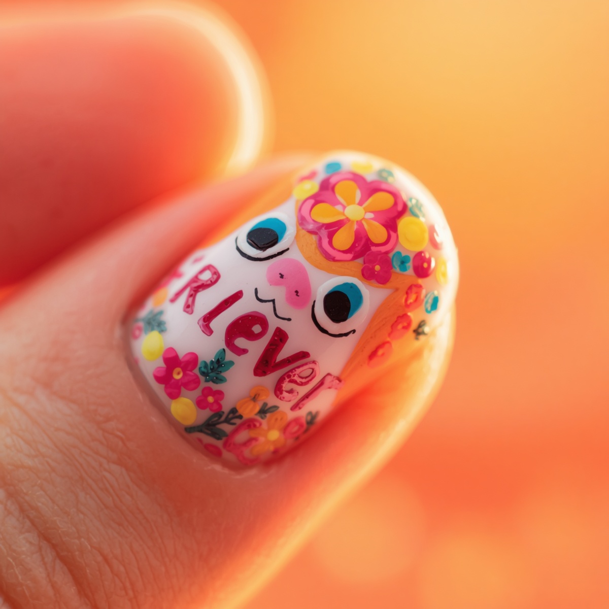Manicure con diseño (elaborado) (niñas)